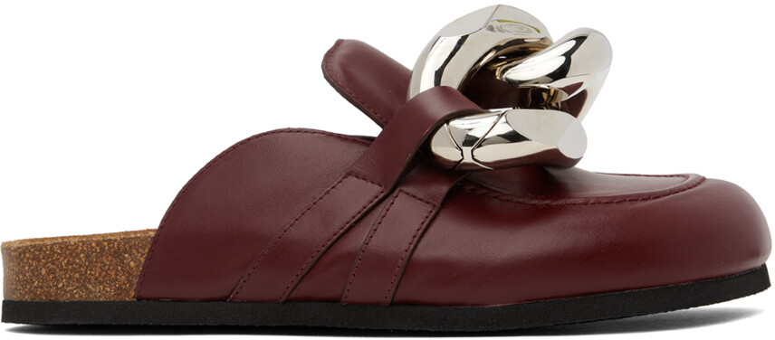 

Темно-красные лоферы с цепочкой JW Anderson