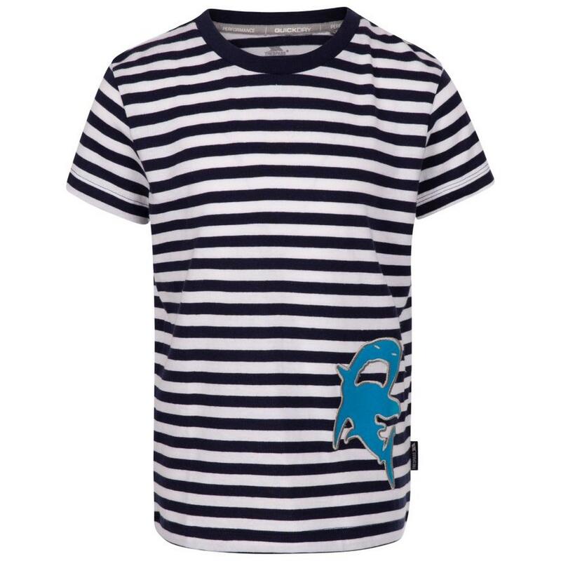 Футболка Boundless Shark для мальчиков и девочек, темно-синяя TRESPASS, цвет azul темно синяя футболка с длинным рукавом для девочек proceeds trespass цвет azul