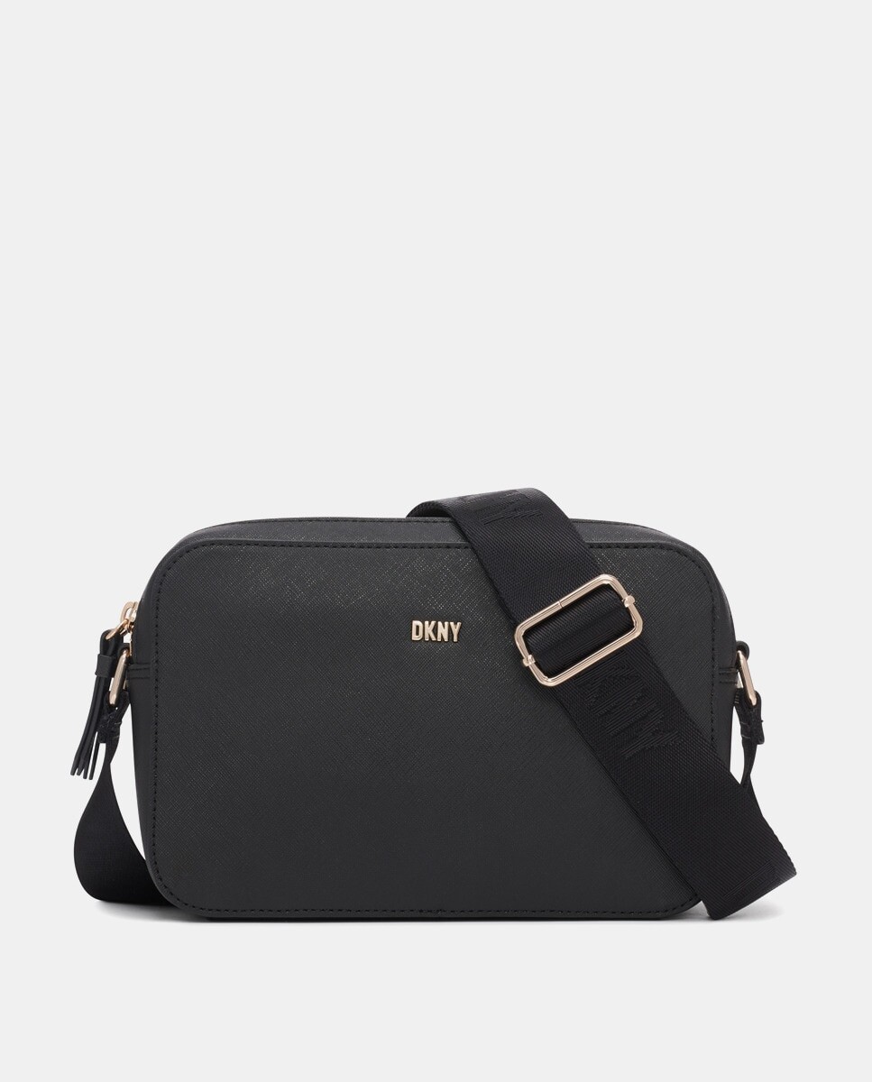 

Маленькая черная сумка через плечо на молнии DKNY, черный