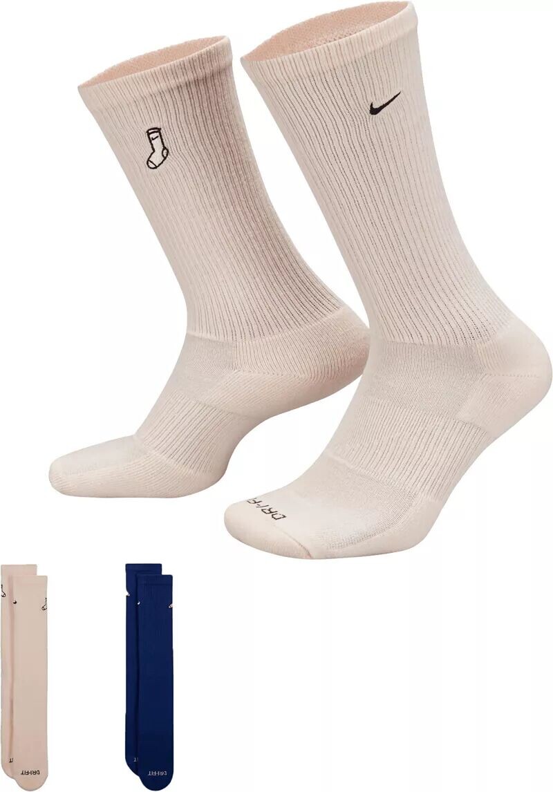 

Мягкие носки с вышивкой Nike Everyday Plus — 2 шт.