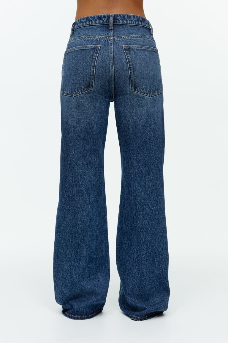 

Свободные джинсы reed с расклешенными штанинами H&M, синий