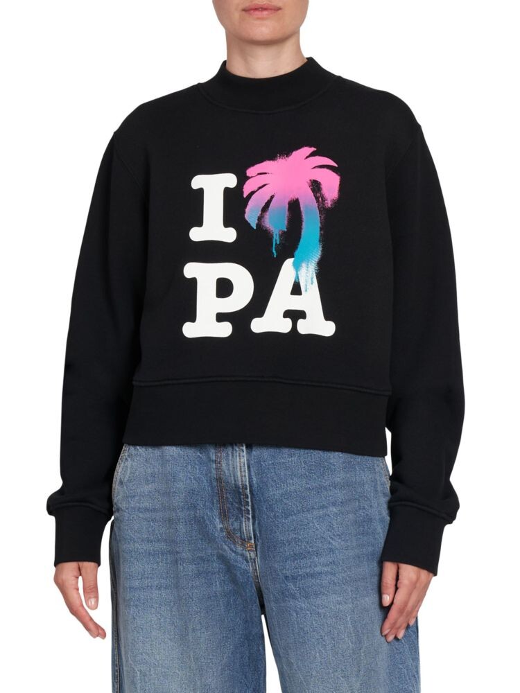 

Толстовка с круглым вырезом I Love PA Palm Angels, цвет Black Multi