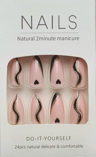 

Дизайн искусственных кончиков ногтей с гелевой наклейкой, 24 шт. Deni Carte