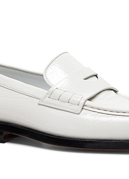 

Кожаные пенни-лоферы Santoni, белый