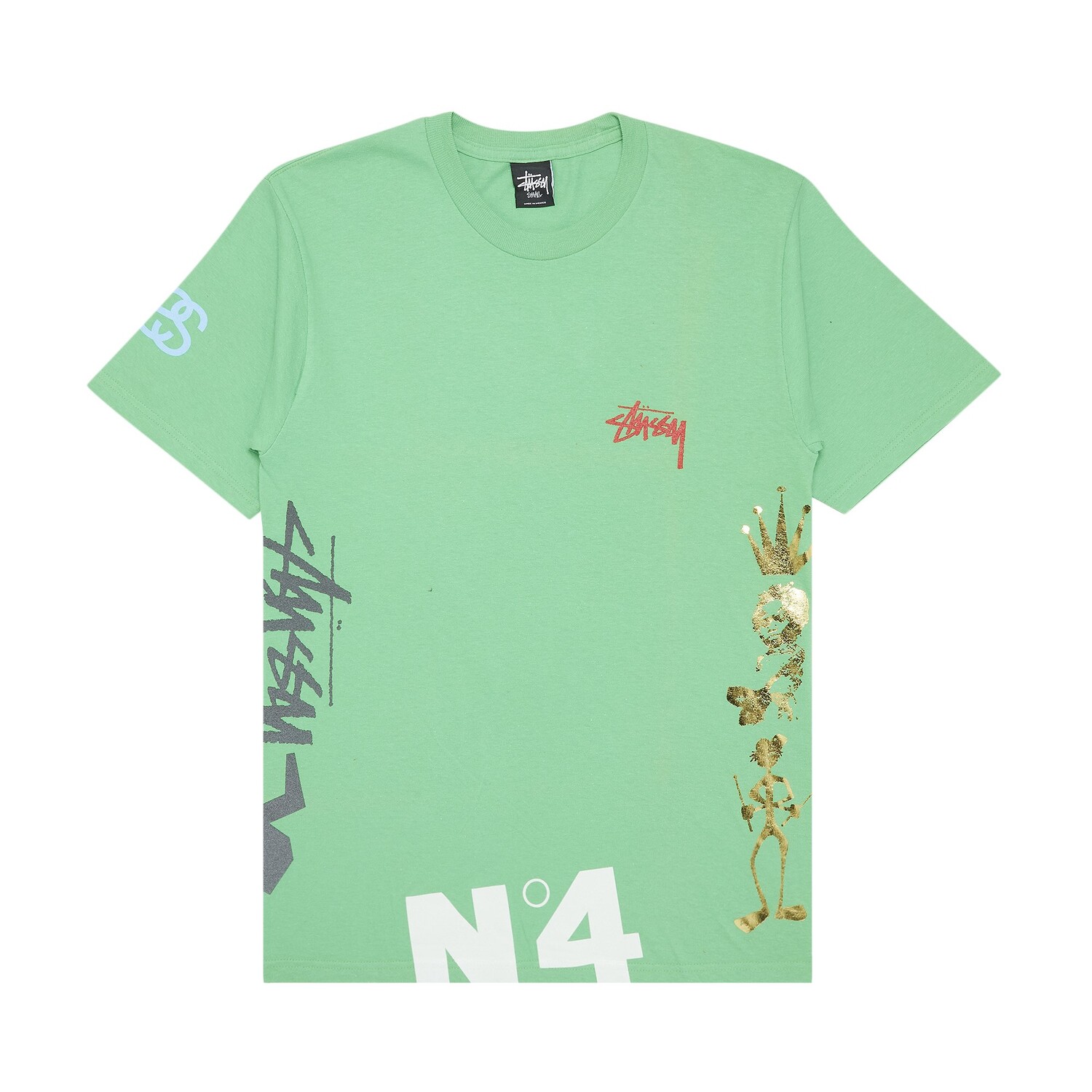 

Футболка Stussy Script, зеленая, Зеленый
