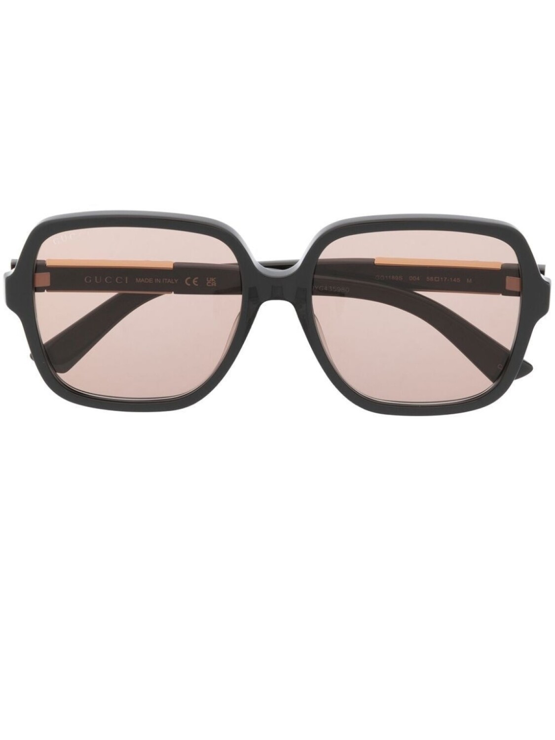 

Gucci Eyewear солнцезащитные очки в массивной оправе с логотипом, серый
