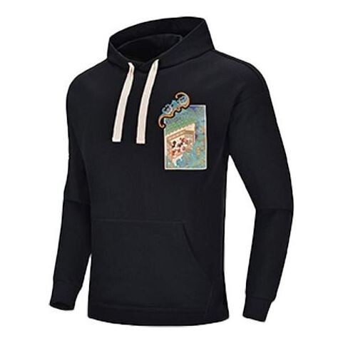 

Толстовка с капюшоном x disney кроссовер повседневная толстовка Li-Ning, черный