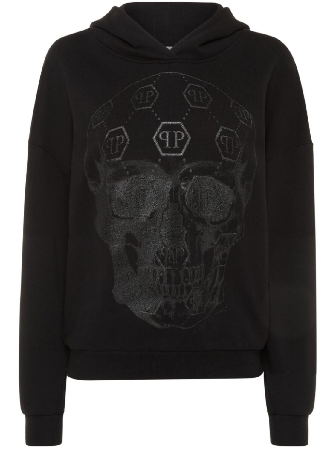 

Philipp Plein толстовка с капюшоном и монограммой «Череп», черный