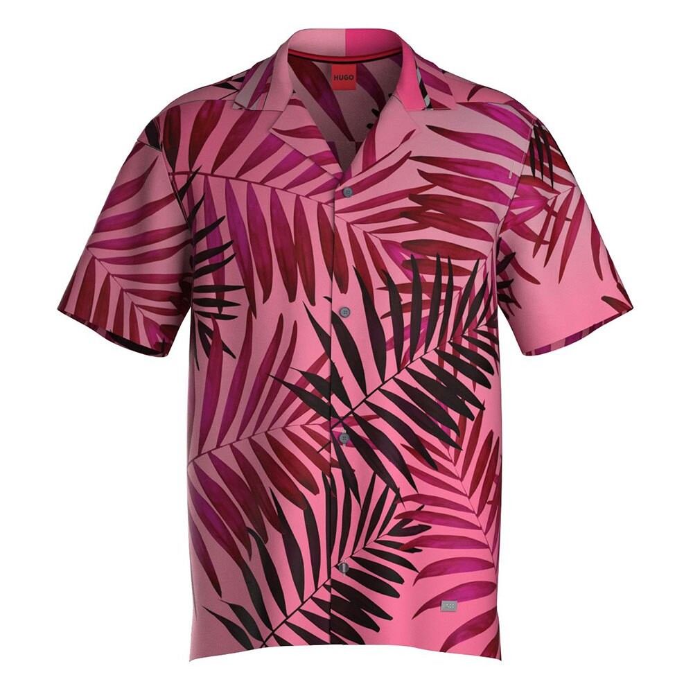 

Рубашка с коротким рукавом HUGO Beach Relaxed 10257205, розовый