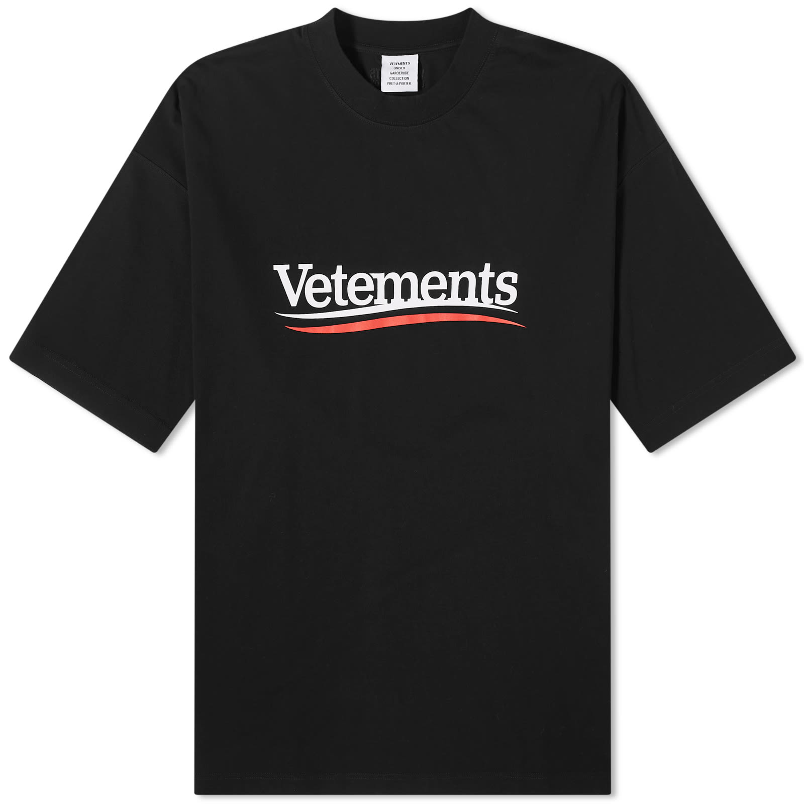 Футболка Vetements Campaign Logo, черный цена и фото