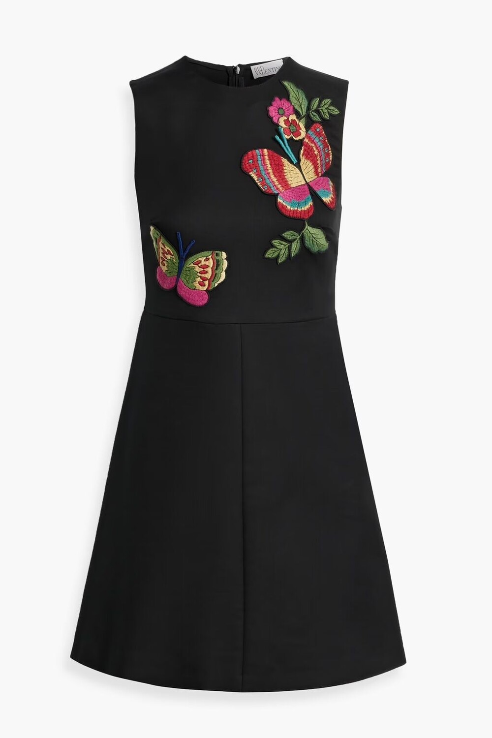 

Мини-платье с вышивкой из смесового хлопка Redvalentino, черный