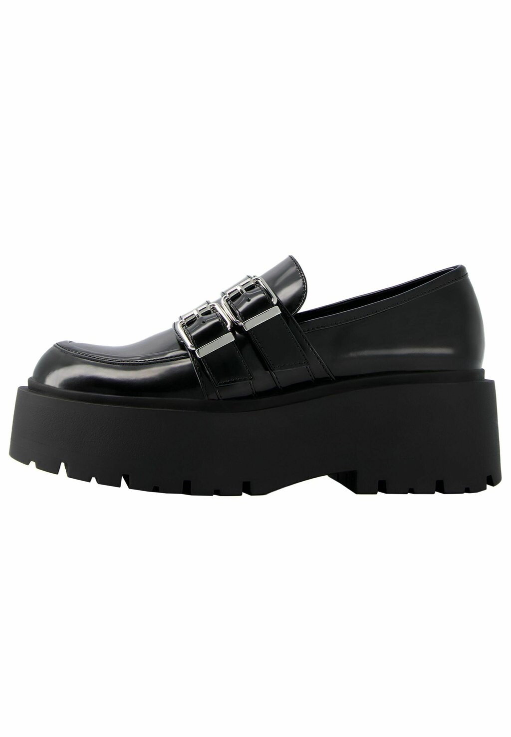 

Туфли на платформе With Buckles Bershka, черный