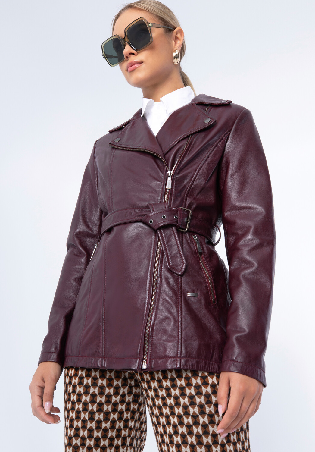 

Кожаная куртка Wittchen Natural leather jacket, бордовый