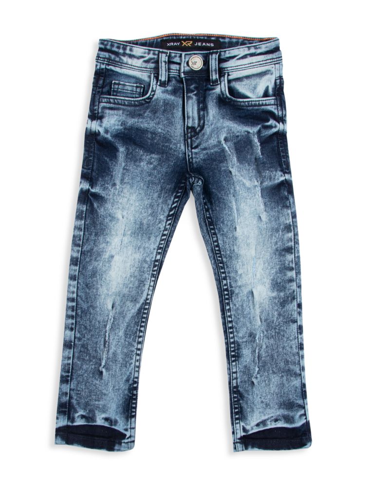 Постиранные и потертые джинсы для маленького мальчика X Ray, цвет Light Wash