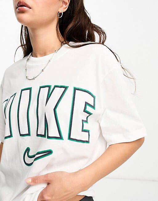 

Белая футболка бойфренда Nike Varsity, Белый
