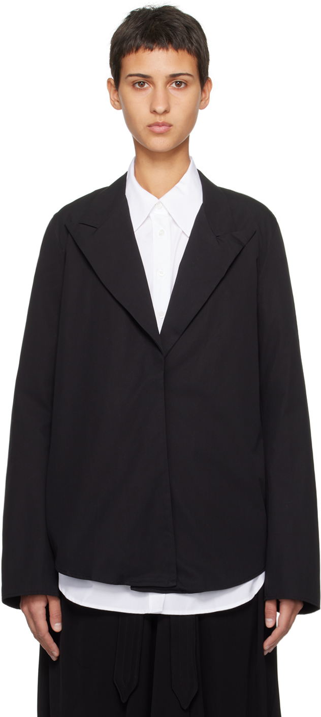 Черный пиджак с завязками Bite