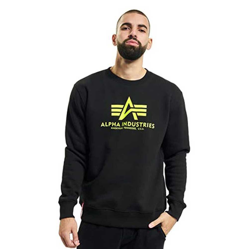 

Толстовка Alpha Industries Basic Neon Print, черный