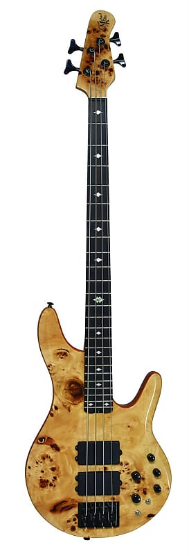 Басс гитара Michael Kelly Guitar Co. Pinnacle 4-String Bass Electric Bass Guitar with Natural Burl Finish