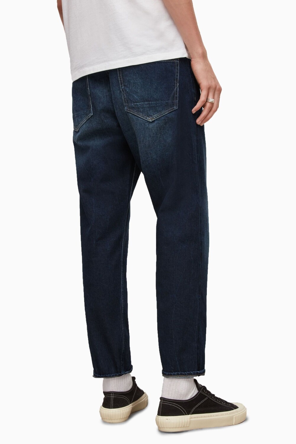 

Синие джинсы Allsaints Jack с зауженными штанинами и усиленной отделкой All Saints, синий
