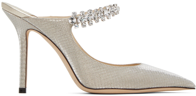 

Серебряные туфли-мофели Bing 100 Jimmy Choo