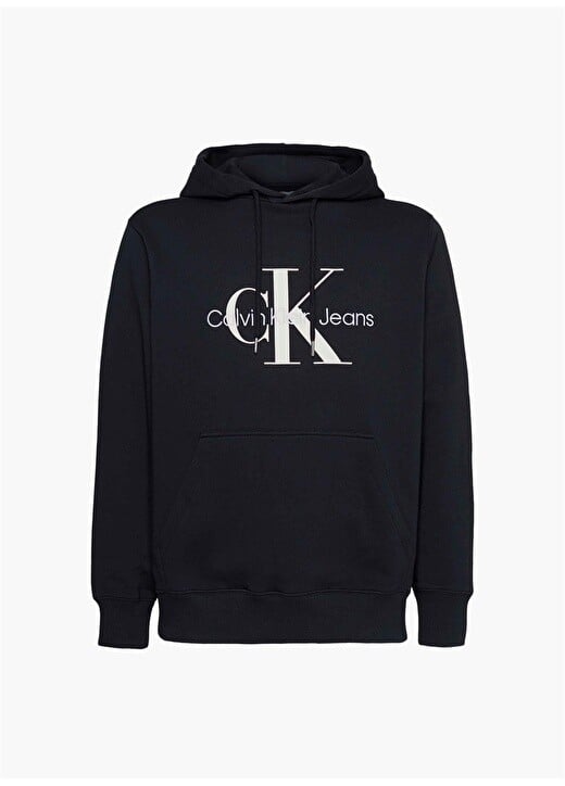 

Черная мужская толстовка с воротником с капюшоном Calvin Klein Jeans, Черный