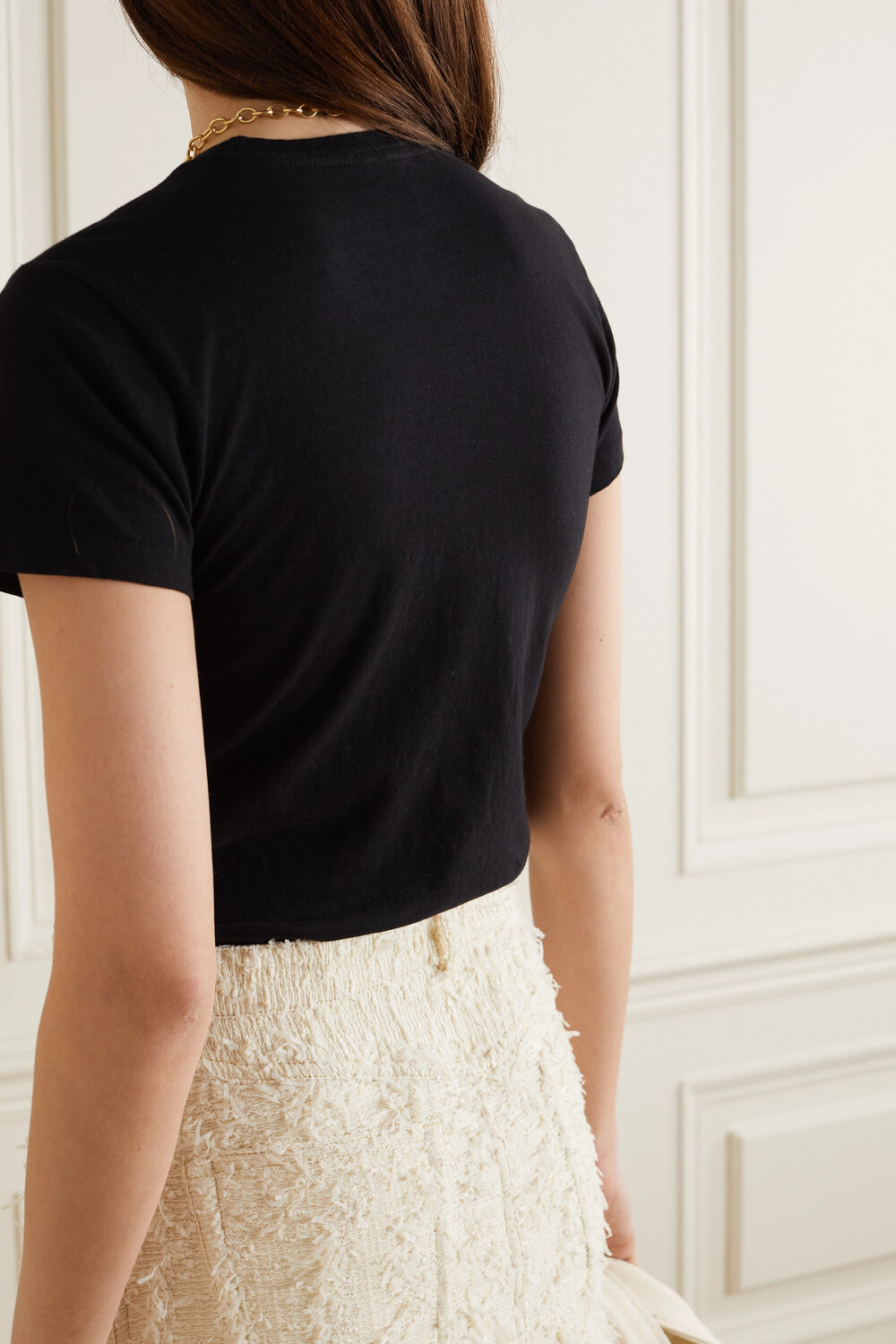 

RE/DONE + футболка Hanes из хлопкового джерси 1960-х годов, черный