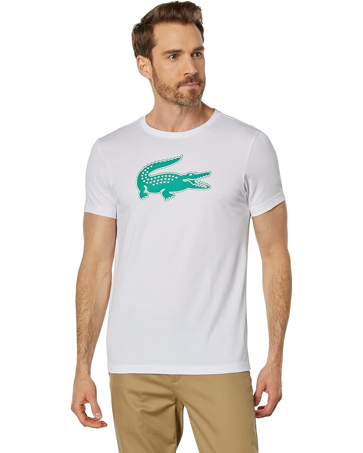 

Футболка Lacoste Short Sleeve Solid Color Crocodile Logo, белый