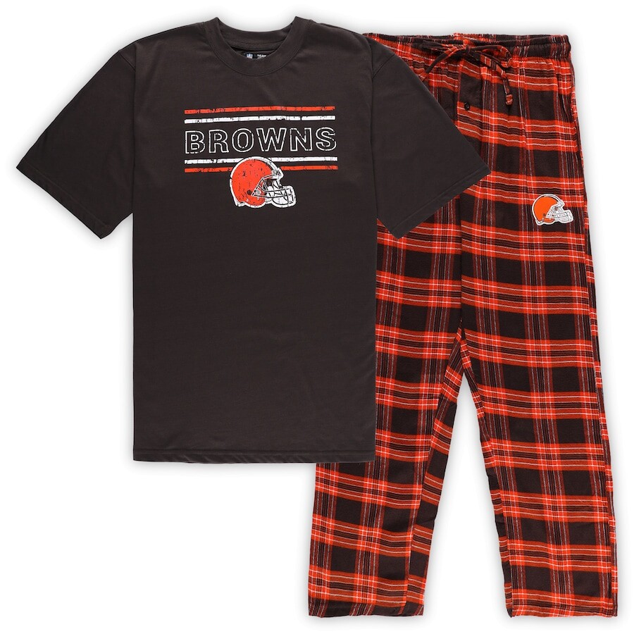 

Пижамный комплект Concepts Sport Cleveland Browns, коричневый