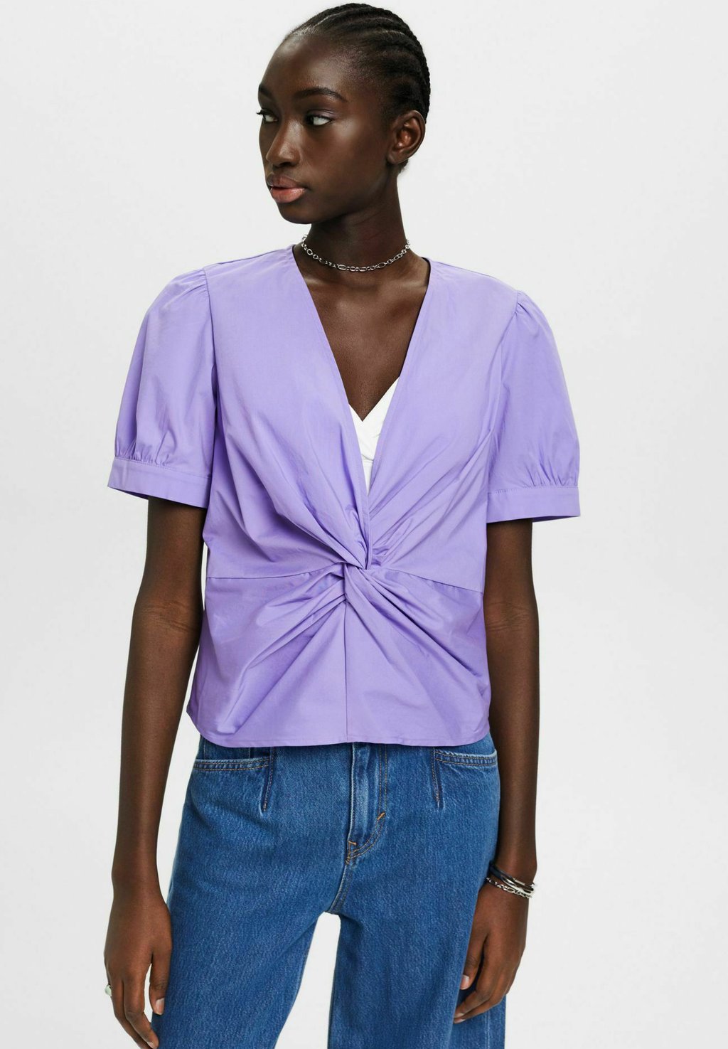 Блуза edc by Esprit, фиолетовый блуза esprit фиолетовый