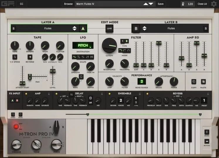 

Виртуальный инструмент GForce M-Tron Pro IV