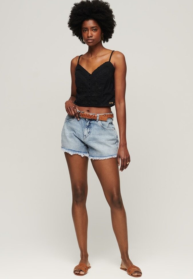 

Блузка Superdry Майка с вышивкой VINTAGE, черный