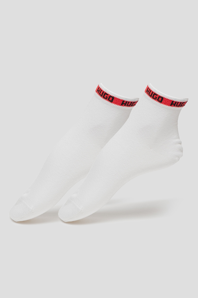 Короткие носки из хлопка с логотипом - 2 пары Hugo, красный