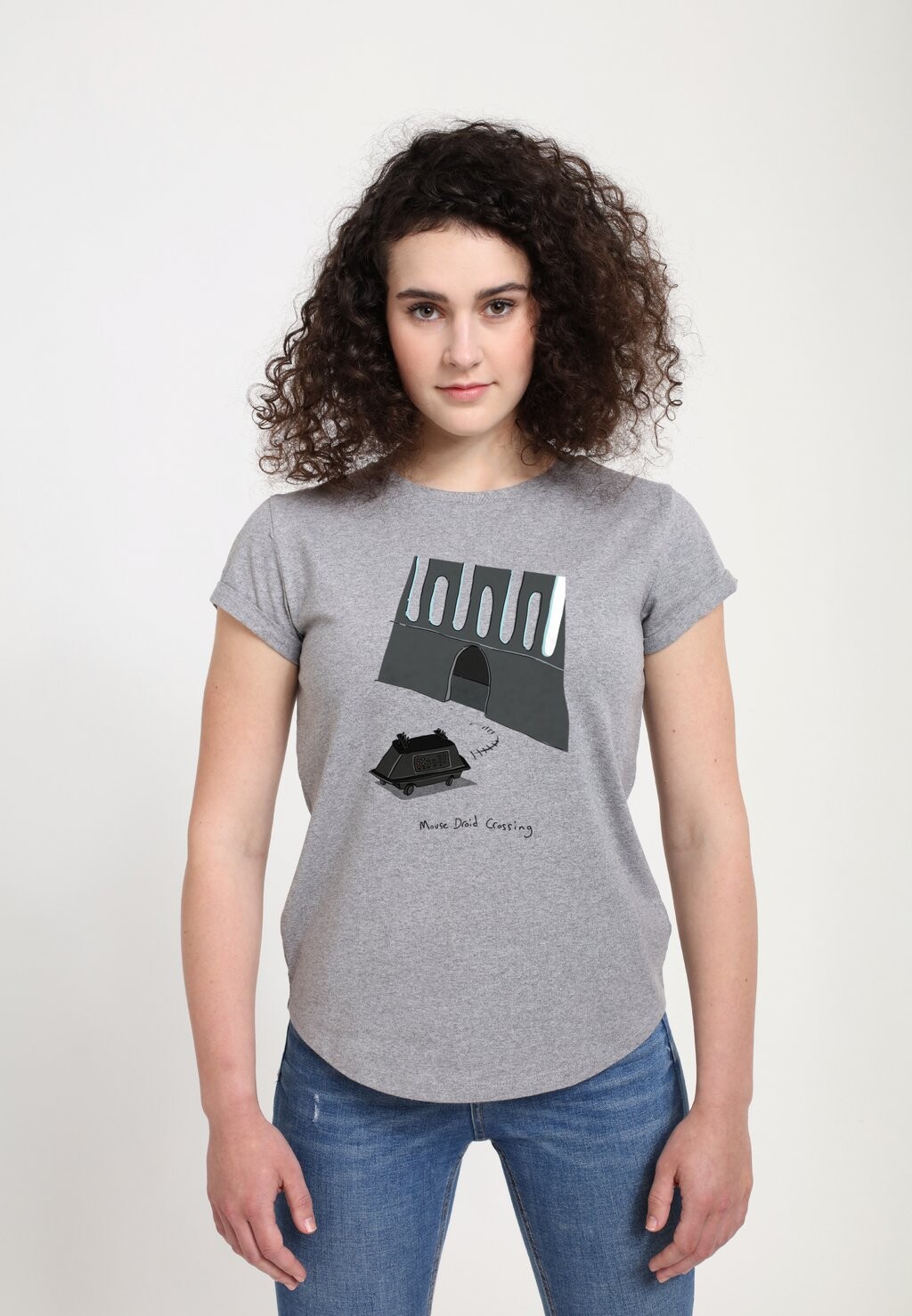 

Футболка с принтом STAR WARS MOUSE DROID CROSSING Star Wars, цвет Mottled Light Grey