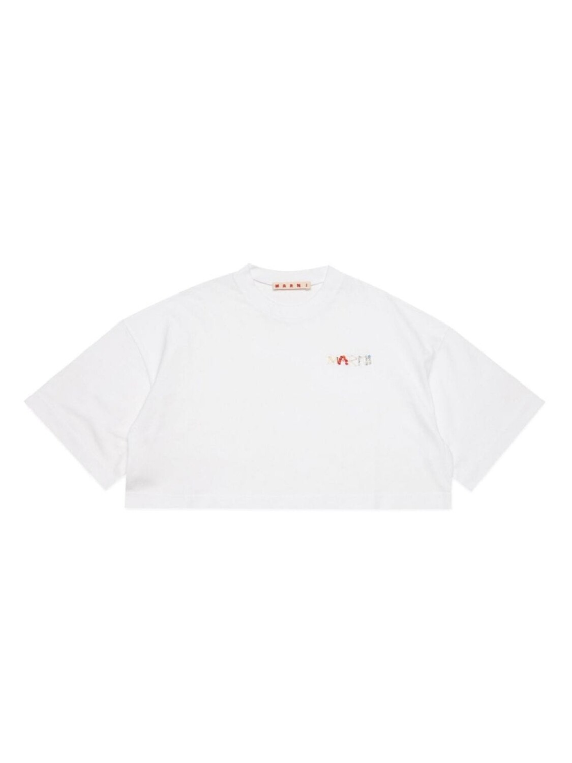 

Marni футболка с логотипом из бисера, белый