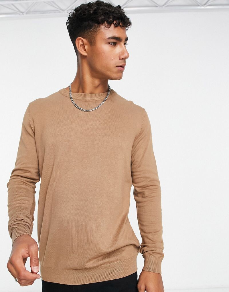 

Бежевый свитер свободного кроя Pull&Bear