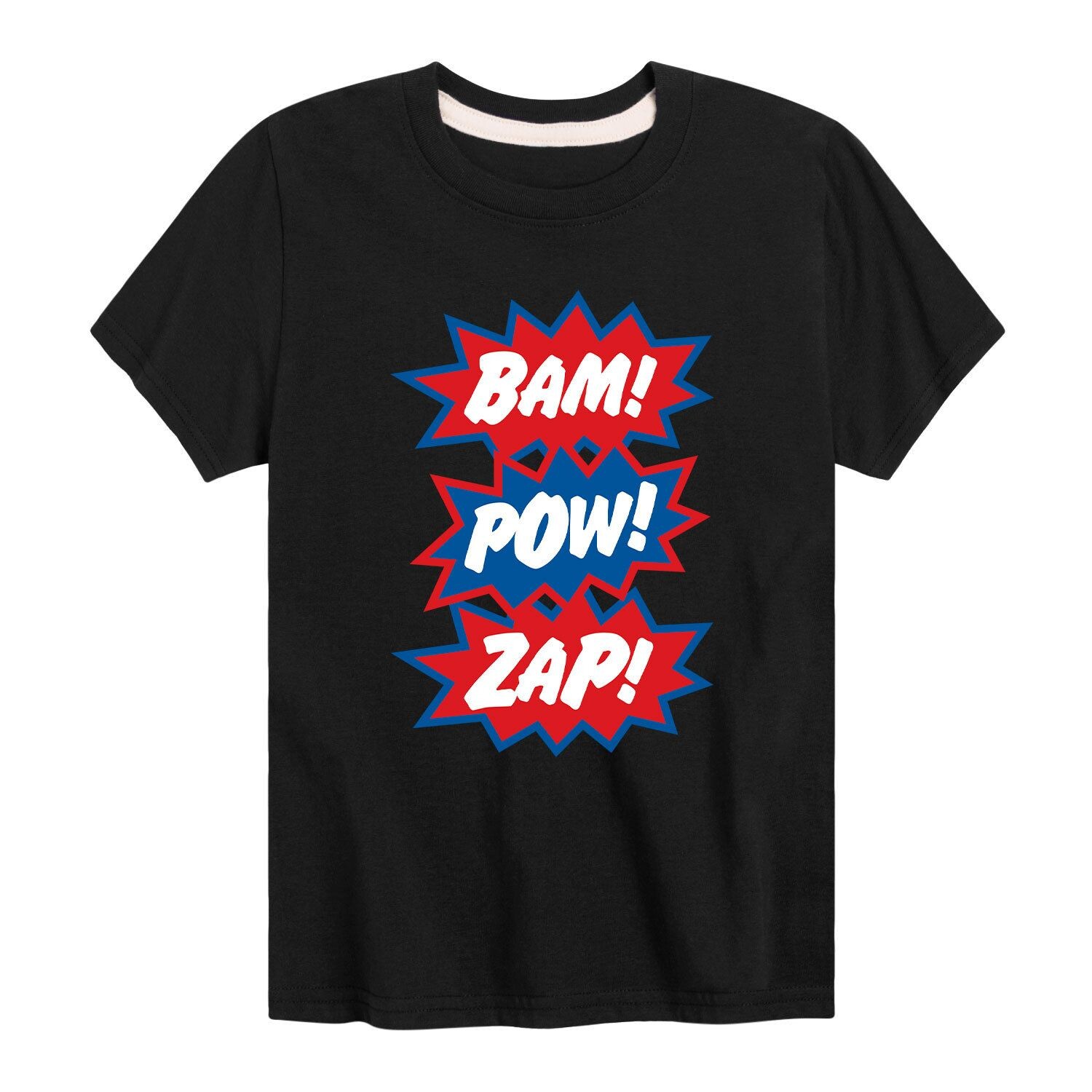 

Футболка с рисунком Bam Pow Zap для мальчиков 8–20 лет Licensed Character, черный