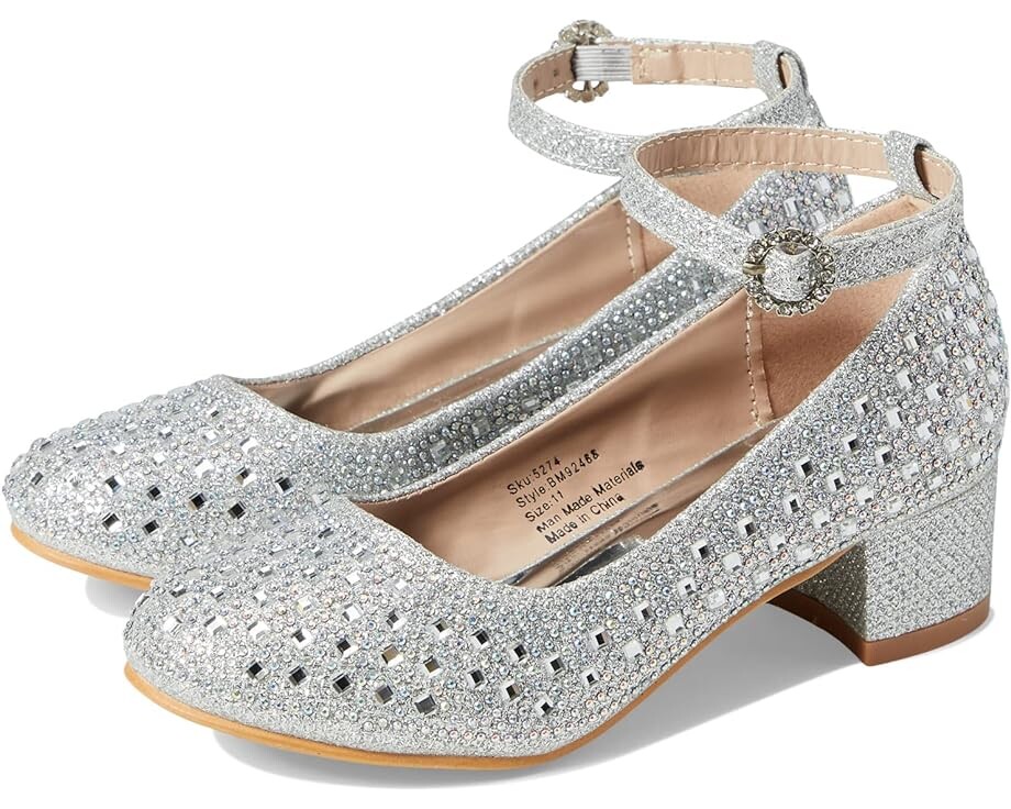 

Туфли Badgley Mischka Olivia Low Heel Pump, серебряный