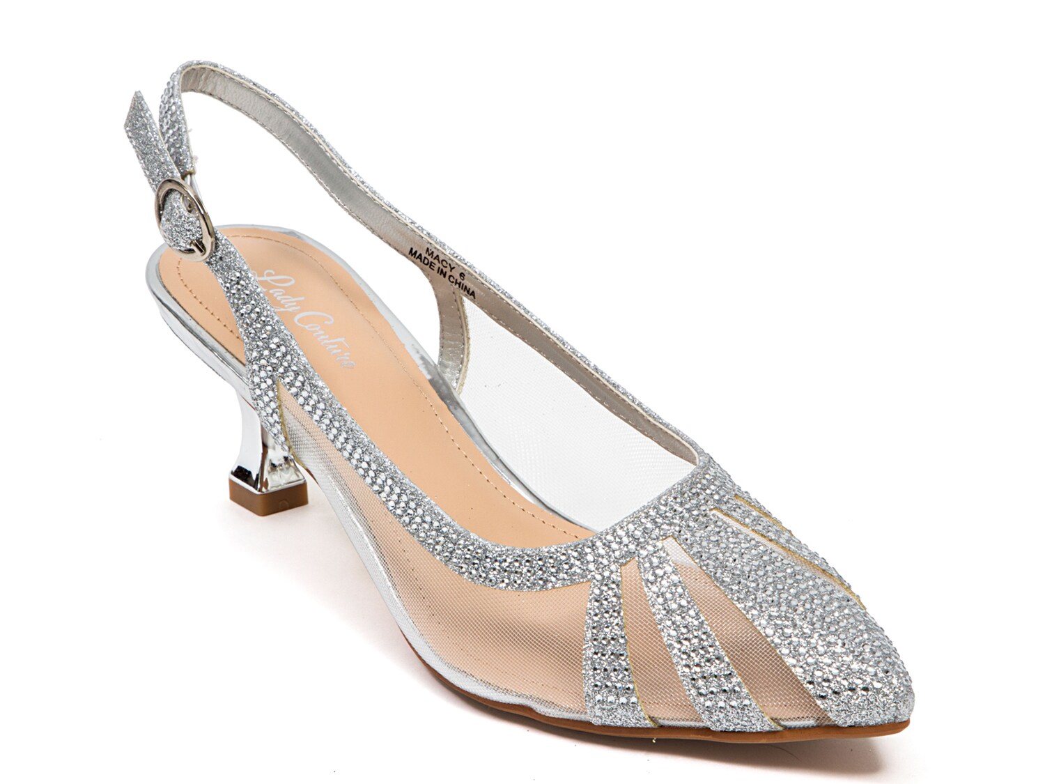 Туфли Lady Couture Macy, серебряный металлик
