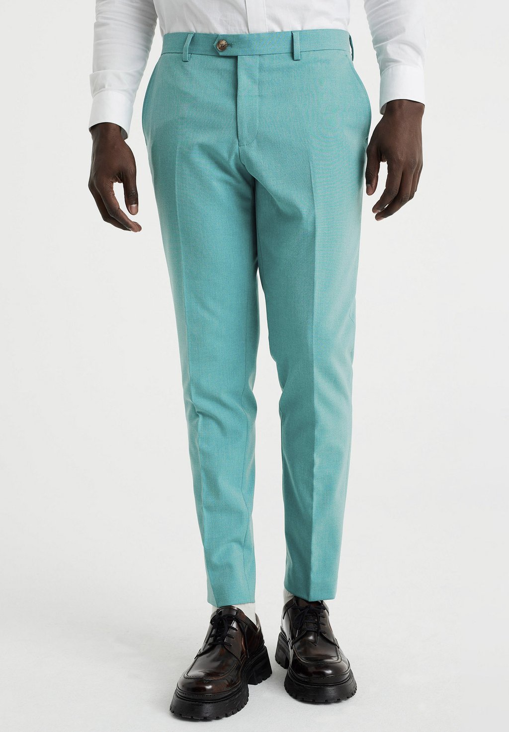 Элегантные брюки Slim Fit Taro WE Fashion, синий костюмные брюки slim fit taro we fashion цвет grey