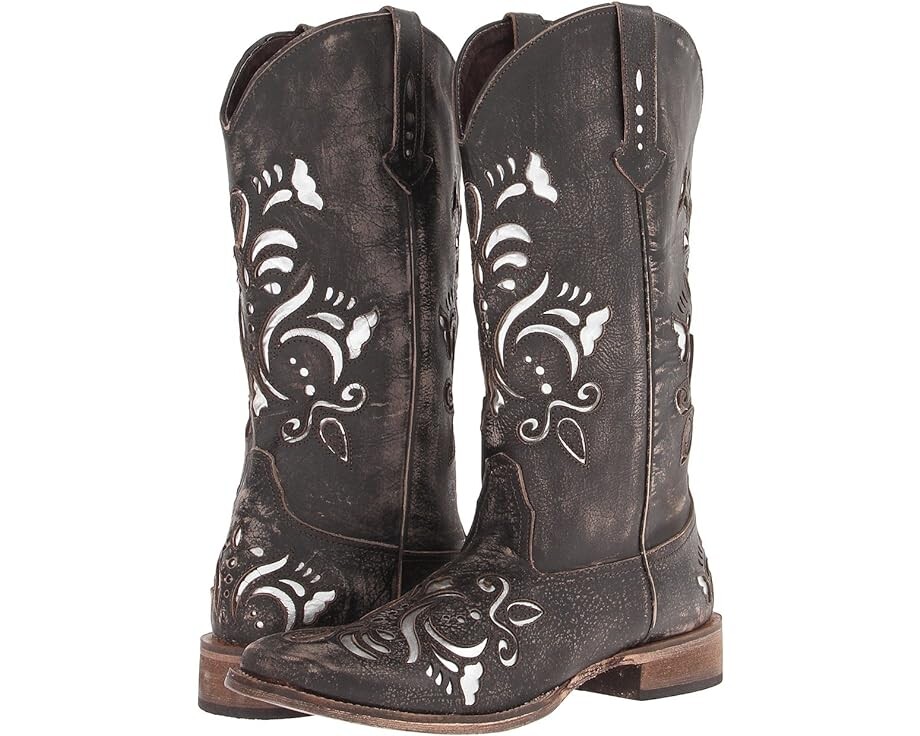 

Ботинки Roper Laser Cut Metallic Underlay Boot, цвет Tan/Silver