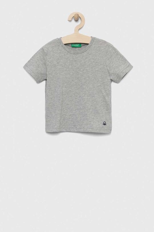 

Хлопковая футболка для детей United Colors of Benetton, серый