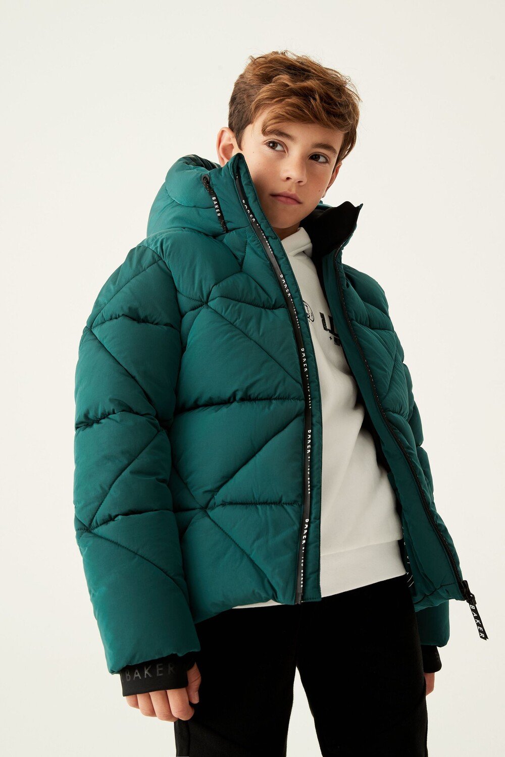 

Зеленый стеганый плащ Baker by Ted Baker, зеленый