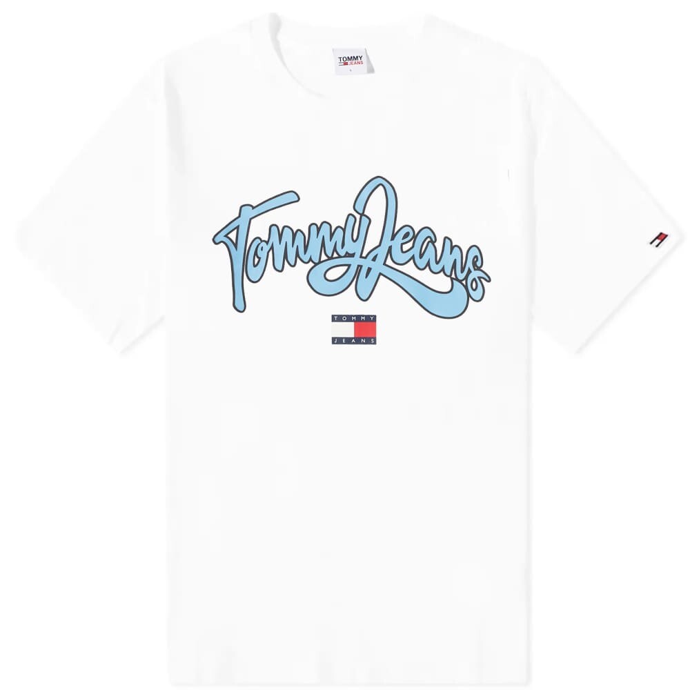 

Футболка с текстовым логотипом Tommy Jeans, белый