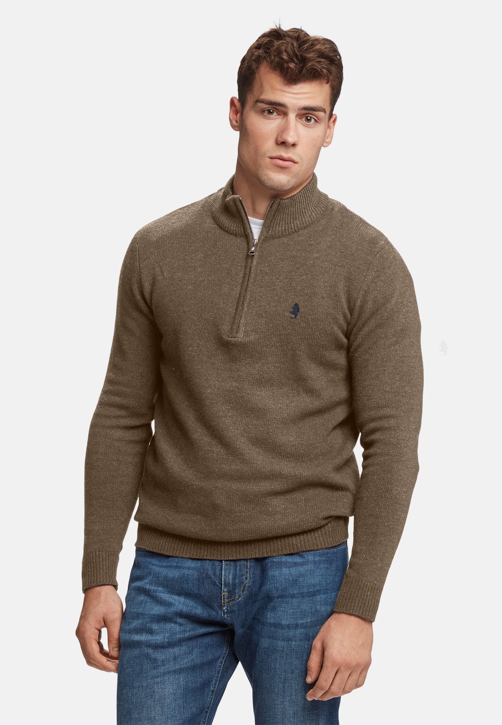 Вязаный свитер ADRIAN MCS, цвет brown melange