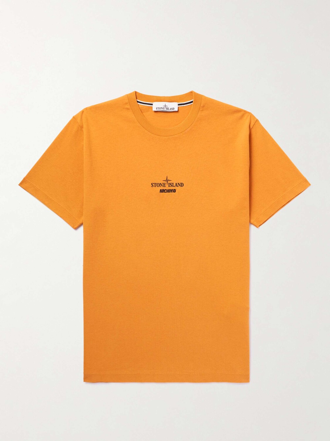 

Футболка Archivio из хлопкового джерси с вышитым логотипом STONE ISLAND, оранжевый