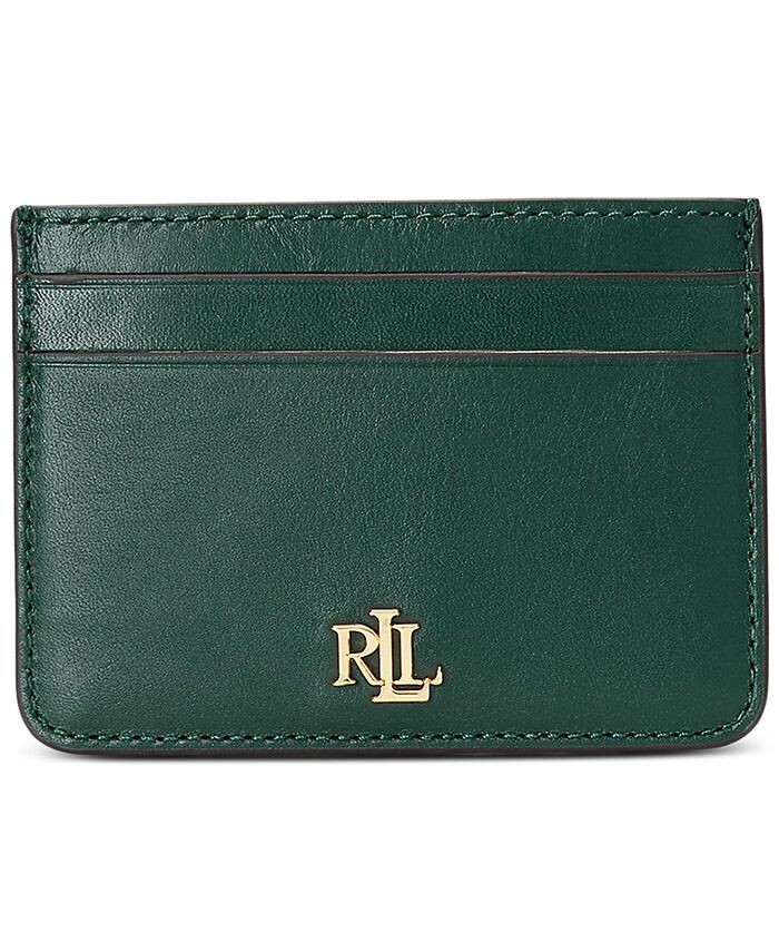

Кожаный футляр для карт Lauren Ralph Lauren, зеленый