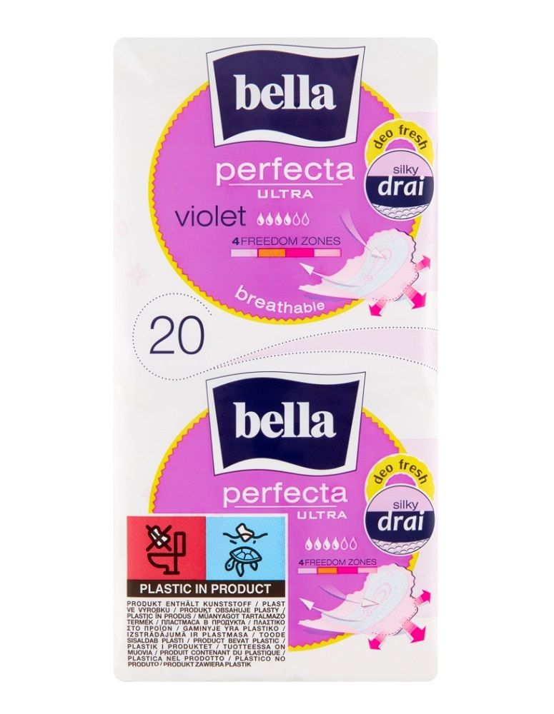 цена Bella Perfecta Ultra Violet гигиенические салфетки, 20 шт.