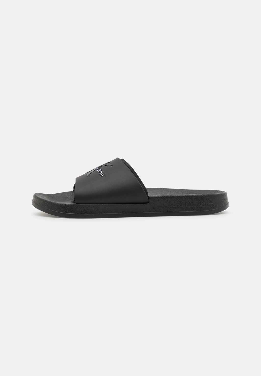 Мюли на плоской подошве SLIDE MONOGRAM Calvin Klein Jeans, цвет black туфли мюли на плоской подошве slide monogram calvin klein jeans цвет vibrant orange bright white