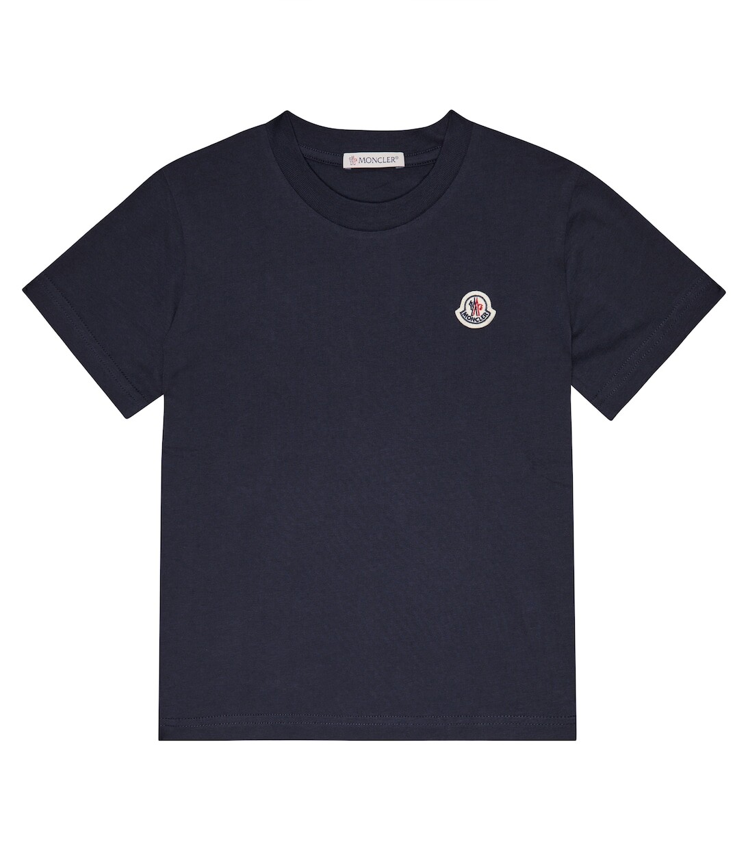 

Футболка из хлопкового джерси с логотипом Moncler Enfant, синий