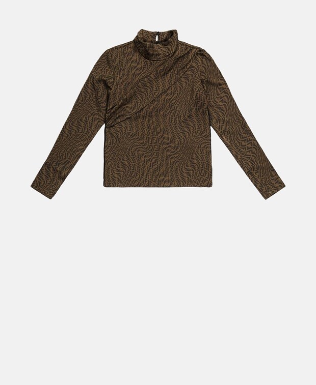 

Топ с длинными рукавами Fendi, коричневый